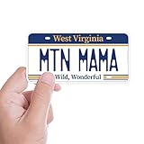 Mountain Mama Sticker, West Virginia Bumper Sticker for Car, Country Roads WV License Plate Decal for Hydroflask & Laptop, Country Music Quote