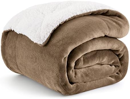 BEDSURE Sherpa Kuscheldecke Flauschig 150x200 - Sofadecke, Kamel | Dicke Wolldecke, Weich Tagesdecke, Geschenke für Frauen, Warm Wohndecke für Couch, Schlafzimmer & Wohnzimmer,Wasc