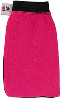 Tan Eraser Exfoliating Fake Tan Remover Mitt/Glove - Pink & Black | Easily Removes Spray Or Self Tanning Products