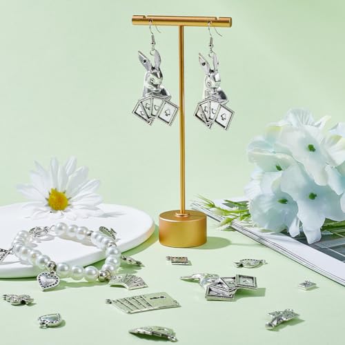 SUNNYCLUE 72Pcs 9 Styles Small Poker Card Charms Silver Ace Playing Card Charm Bulk Tibetan Alloy Heart King Shape Charm for jewellery Making Charms Supplies Keychain Dangle Earring Necklace DIY Craft - Image 4
