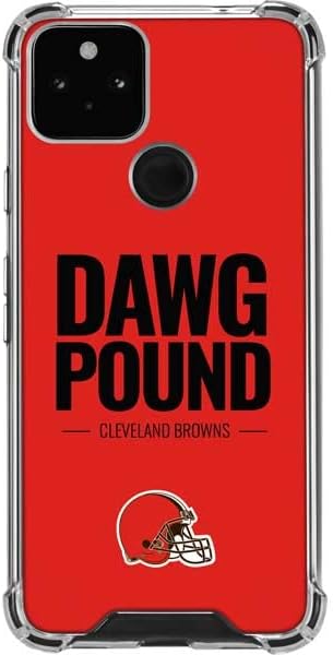 Skinit Clear Phone Case Compatible with Google Pixel 5 - Officially Licensed NFL Cleveland Browns Team Motto Design