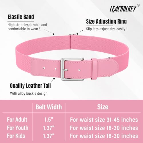 Image of LEACOOLKEY Baseball Belt and Socks Combo Set Adjustable Softball Socks and Elastic Belt for Youth and Adult