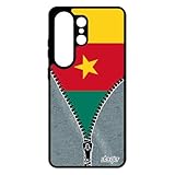 Coque pour S26 Ultra Silicone Drapeau Cameroun camerounais Football Foot 4G Coupe d'afrique Basket Noir jo Pas Cher pour Samsung Galaxy