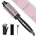 Tresses Touch Thermal Brush, Thermobürste Negativ-Ionen, Elektrische Rundbürste mit 5 Temperaturstufen, Stylingbürsten Universal-Spannung, Tourmalin-Keramik, Dual-PTC 30s-Schnellwärmung, Roségold