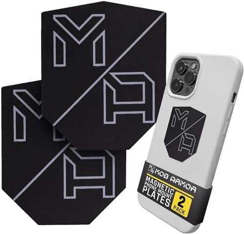 Mob Armor MobNetic Plates (2 Pack) - Compatible with Mob Magnetic Phone Mount for Car - Universal Smartphone Mounting Plates - Best Vehicle Accessory for Cellphone - Black