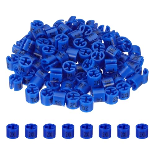 Marcadores para colgadores de ropa PATIKIL talla 2XL azul oscuro, clips de 3 mm, 100 uds