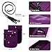 OMYSTYLE Neck Wallet, RFID Passport Holder for Travel, Adjustable Neck Strap, Waterproof Neck Pouch for Men & Women to Keep Cash, Credit Cards and Documents Safe, Purple (8x6)