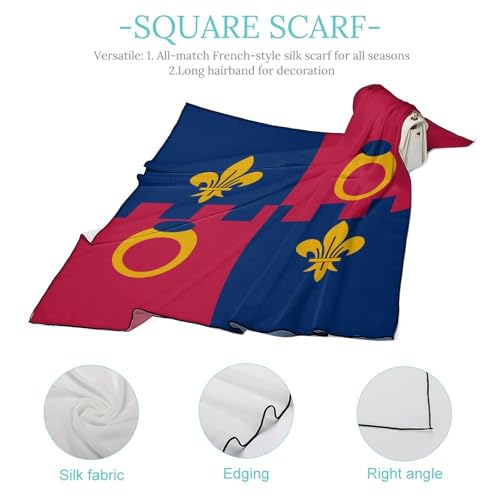 Flag of Montgomery County Maryland Women's Square Silk Scarf Fashion Neck Hair Wrap Head Scarves Dress Bag Decoration4