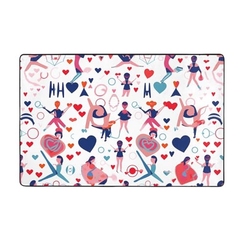 Tapis de gymnastique lavable grand format en velours doux - 2