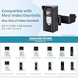Anti-Theft Doorbell Mount with Ring Blink: 360 Adjustable Angle Wireless Camera Holder No Drill for Apartment Door - Video Wired Mounting Bracket for Brick Concrete Wall Renter Friendly Home House