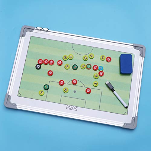 BESPORTBLE, conjunto de tabuleiro de futebol magnético, placa tática magnética com zíper apagável a