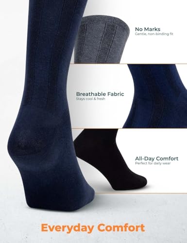ZIBELL Diabetic Socks For Men - Soft, Breathable, Non-Binding, Moisture Control, Boosts Circulation, Ideal For Neuropathy4