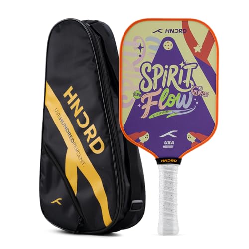 Image of Hundred Spirit X Flow - Pickleball Paddle | 13mm Core | Wide Body Power Paddle | Enhanced Sweet Spot | Ideal for Beginners & Intermediate Players | Free Paddle Bag