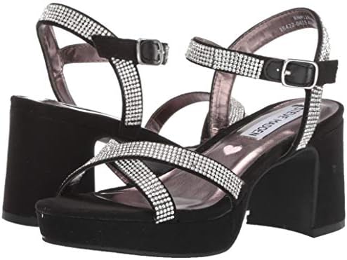 Steve Madden Girls Shoes Classy Heeled Sandal, Black, 4 US Unisex Big Kid | Image 6