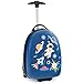 COSTWAY Kids Suitcase, 18L Carry-On Luggage with 2-Level Aluminum Handle, Wheeled Travel Case Hand Bag for Boys Girls (Blue)