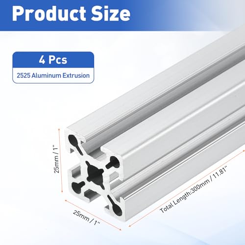 Profilé aluminium robuste pour imprimante 3D et machine CNC rigide 4 pièces