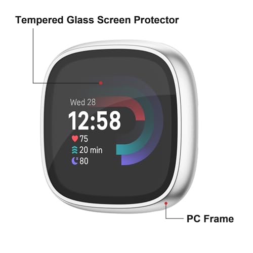 Coques Fitbit Versa 4 : évitez les rayures grâce au verre trempé tactile sensible