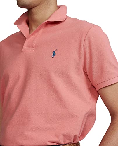 Image of Polo Ralph Lauren Men Custom Fit Mesh Pony Logo Shirt (XL, DesertRose)
