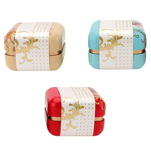 3 Pcs Mini Tea Storage Canisters (Rustproof Square)