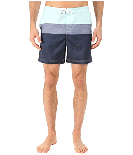 Original Penguin Men's 3 Color Stripe Fixed Waist Volley Swim Trunk