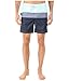Original Penguin Men's 3 Color Stripe Fixed Waist Volley Swim Trunk