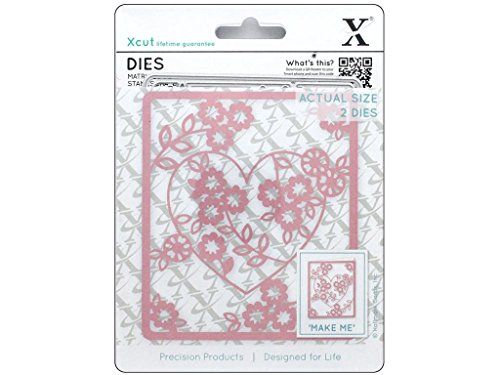 DOCrafts Xcut - Fustella a forma di cuore, 2 pezzi