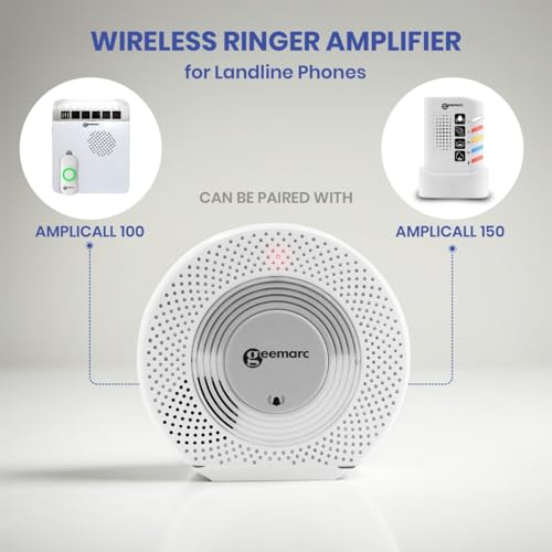 Geemarc Amplicall 110 - Amplificatore Di Suoneria Telefonica Con Potente Allarme E Luce Flash - Compatibile Con Una Gamma Di Allarmi Domestici Per Non Udenti - 3