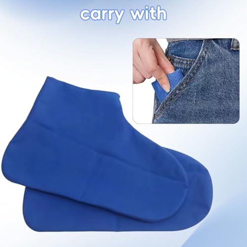 3 Paar Schuhüberzieher Mehrweg,Rutschfeste Überzieher Schuhe Regen,Schuhüberzieher Wasserdicht Silikon,Regenschutz Schuhe,Wasserdichte Schuhüberzug für Outdoor Wüstenstrände, Schlammige Straß usw