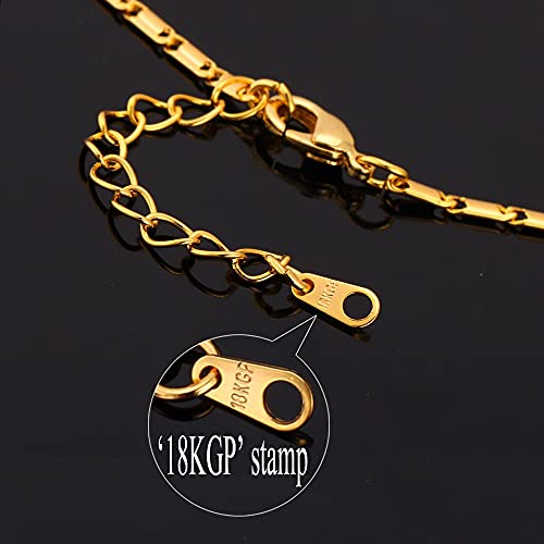 U7 Wedding Jewelry Set 18K Gold Plated Religious Link Bracelet Drop Earrings Virgin Mary Pendant Necklace For Women #TOP4