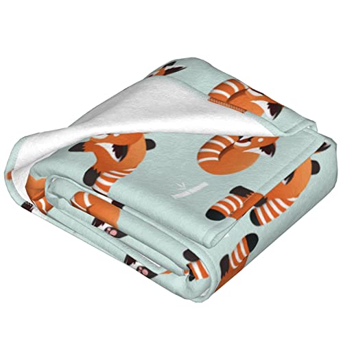 Red Panda Bamboo Throw Blanket Soft Bed Blankets Lightweight Cozy Plush Flannel Fleece Blanket For Sofa Couch Bedroom 60"X50" #TOP1