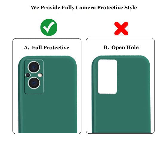 Image of A rtistque Liquid Silicone Matte Shockproof Flexible with Camera Protection Back Cover Case for Oppo F21 Pro 5G - Green