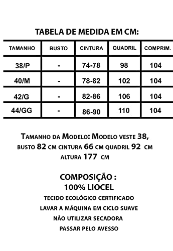 Saia Jeans Longa 3 Marias com Bolsos Sob Azul (40)