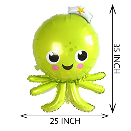 Image of Party Decorz Octopus 25X35 inch Ocean Animal Theme Birthday /Party Foil Balloon For Children Birthday Party Decoration