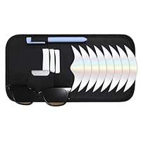 Tyqour Auto CD Hülle Halterung PU Leder Auto Visor Sonnenblende Organizer für Autos mit 8 Aufbewahrungshüllen für CD Karten Sonnenbrillen Stifthalter