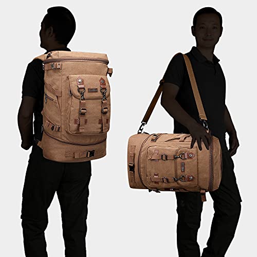 Image of WITZMAN Travel Backpack for Men Canvas Backpack Large Convertible Carry on Luggage Rucksack