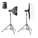 Produktbild Walimex Pro Newcomer Studioset Starter 3.3 grau/orange