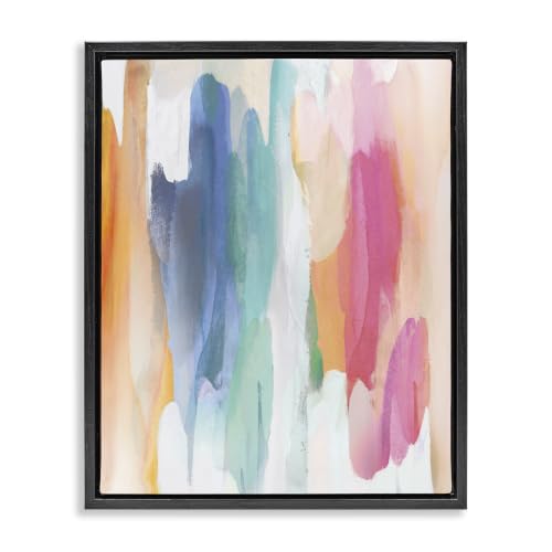 Faded Rainbow Shape Abstraction, 16 x 20 Inch Canvas in Floater Frame