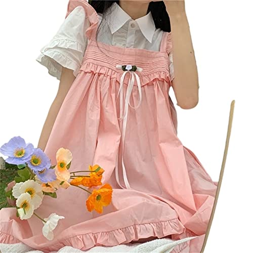 Robe d'été japonaise jupe à bretelles style fée sans manches