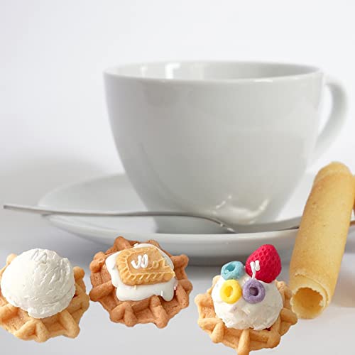 Onnpnn Waffle Silicone Mold, Simulated Waffle Candle Molds, Waffle-Shape Soap Moulds, French Waffles Bread Design Snack Mold, Artificial Food Cookie For Aromas Chocolate Candy Dessert Clay Resins #TOP4