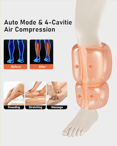 QUINEAR Cordless Leg Massager with Heat and Air Compression, Calf Massager - image 6
