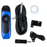 Elektrisches Kazoo 11 Cm Professionelles Tragbares Kazoo-Set aus Kunstharz-Aluminiumlegierung mit Recorder-Membran-Tonabnehmer für Leistung (Blau)