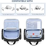 CURMIO Carrying Case Compatible with Meta Quest 2/Quest 3/Quest 3S VR Headset, Portable Storage Bag with External Pockets for Touch Controllers and Accessories, Bag Only