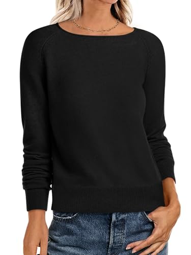 ANRABESS Womens Long Sleeve Boat Neck Casual Soft...
