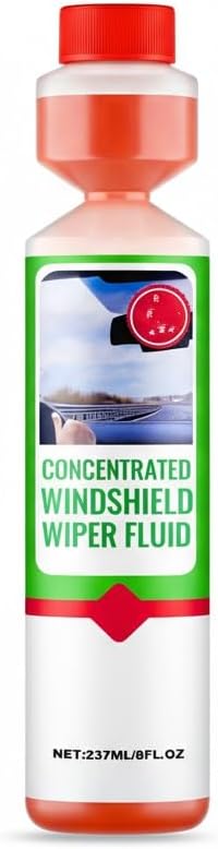 Windshield Washer Fluid Ready to Use, Pre-Mixed Formula for Streak-Free Cleanliness, 2-in-1 Bug and Tar Remover, 8floz