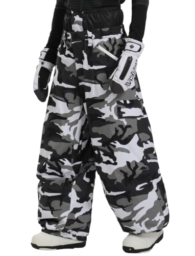 GSOU SNOW Baggy Snowboard Pants Womens Mens Snow Ski Pants Shell