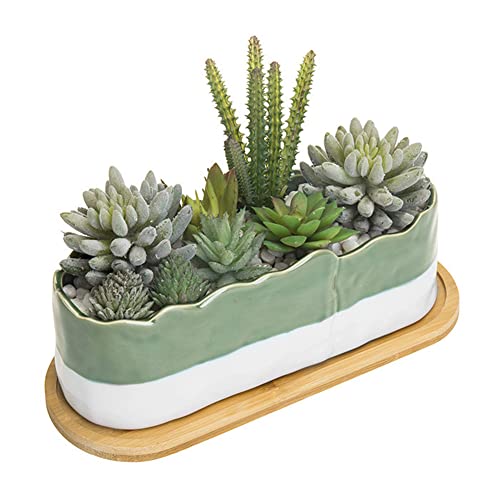 1 Piece Bamboo Saucer 11 Inch Planter Pot Saucer Plant Tray Bamboo Plant Saucer Oval Plant Pot Tray Flower Drip Tray Flower Pot Drainage Tray For Indoor And Outdoor Plants #TOP2