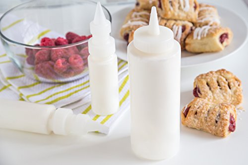 Fox Run Icing Squeeze Bottles For Cookie And Cake Decorating, Condiments, Sauces, Arts And Crafts, Set Of 3, Clear #TOP5
