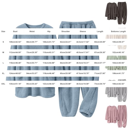 Flannel Pajamas for Women Set 2026 Winter Plus Size Cozy Soft Loungewear - image 5