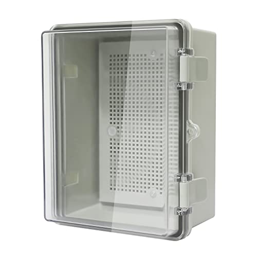 Lmioetool Abs Plastic Dustproof Waterproof Ip65 Junction Box Hinged Shell Universal Electrical Project Enclosure Gray, With Pc Transparent Clear Cover 8.7 X 6.7 X 4.3Inch(220 X170 X110Mm) #TOP5