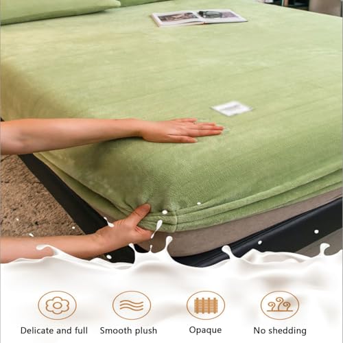 Drap housse polaire 180x200 noir housse matelas flanelle microfibre